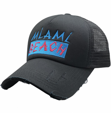 LA ROCCA Miami Beach Black Mesh Cap