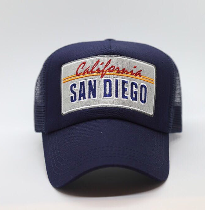 San Diego Skatebear Trucker Hat, Navy Solid