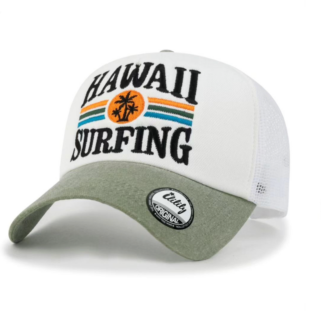 ILILILY 'Hawaii Surfing' Green Cap