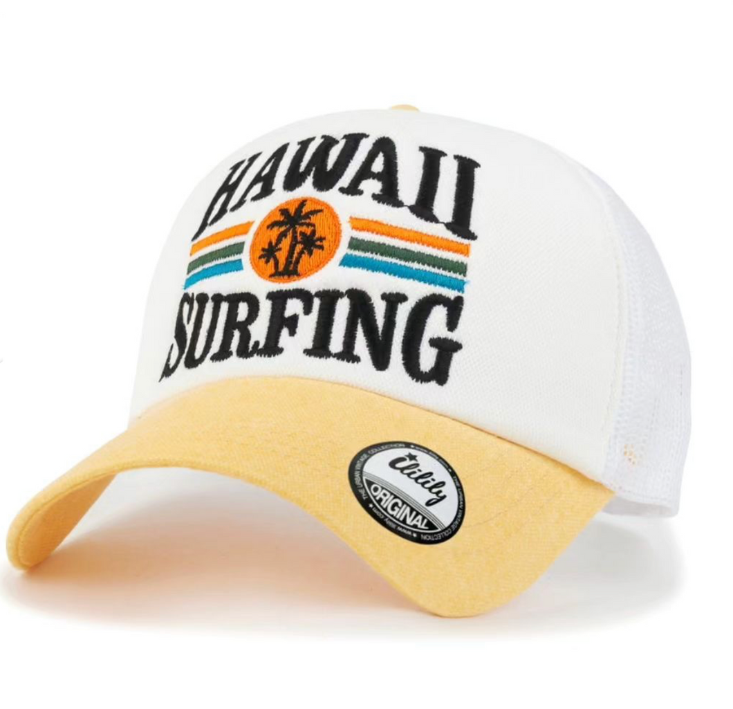 ILILILY 'Hawaii Surfing' Yellow Cap