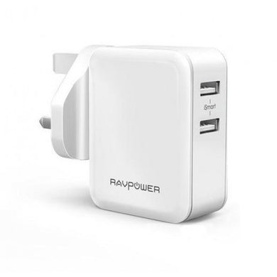 RAVPower Prime 24W 2-Port USB Wall Charger – White (RP-PC001)