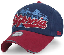 Load image into Gallery viewer, ILILILY &#39;California&#39; Navy Red Cap