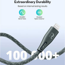 Load image into Gallery viewer, RAVPower Nylon Braided Type-C to Lightning Cable 0.3m - Green (RP-CB1003GRN)