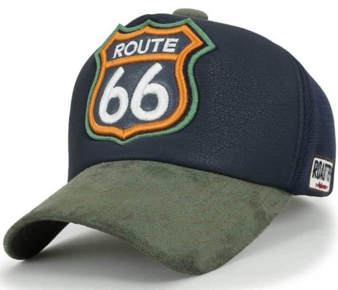 ILILILY 'Route 66' Olive Black Mesh Cap