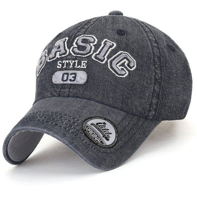 ILILILY 'Basic' Black Denim Cap