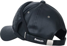 Load image into Gallery viewer, ILILILY Leather Black Cap With Quilted Mask