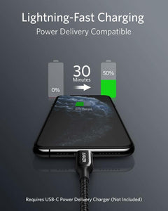 Anker PowerLine + III USB-C to Lightning (0.9m/3ft) -Black [LifeTime Warranty]