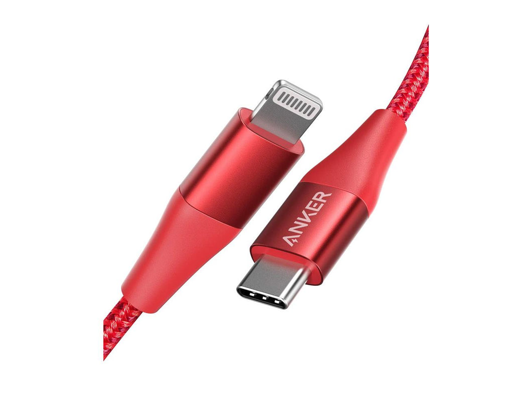 Anker PowerLine + II USB-C to Lightning (0.9m/3ft) -Red
