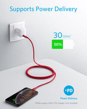 Load image into Gallery viewer, Anker PowerLine + II USB-C to Lightning (0.9m/3ft) -Red