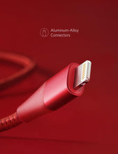 Load image into Gallery viewer, Anker Powerline+ II Lightning (1.8m/6ft) -Red