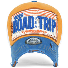 Load image into Gallery viewer, ILILILY Road Trip Blue Yellow Cap