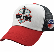 Load image into Gallery viewer, AZ New York Red White Mesh Cap