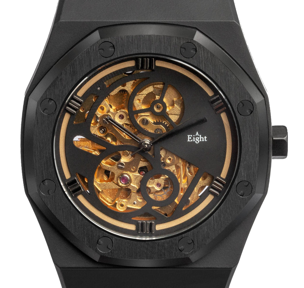 Gold Skeleton Eight Watch