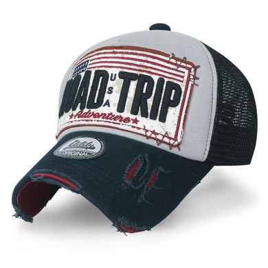 ILILILY Road Trip Grey Navy Cap