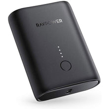 Load image into Gallery viewer, RAVPower 10000mAh PD+QC 2-Port 18W Portable Charger - Black ( RP-PB194 )