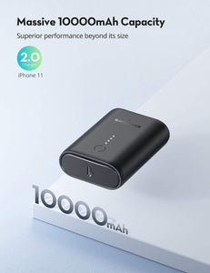 RAVPower 10000mAh PD+QC 2-Port 18W Portable Charger - Black ( RP-PB194 )