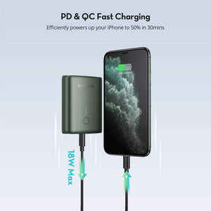 RAVPower 10000mAh PD+QC 2-Port 18W Portable Charger - Green ( RP-PB194 )