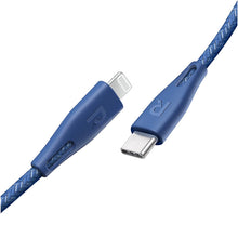 Load image into Gallery viewer, RAVPower Nylon Braided Type-C to Lightning Cable 1.2m - Blue (RP-CB1004BLU)