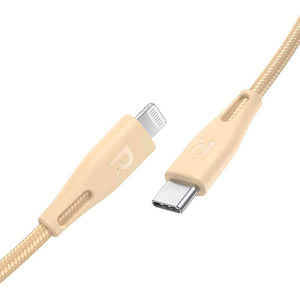 RAVPower Nylon Braided Type-C to Lightning Cable 0.3m - Gold (RP-CB1003GLD)