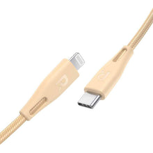 Load image into Gallery viewer, RAVPower Nylon Braided Type-C to Lightning Cable 1.2m - Gold (RP-CB1004GLD)