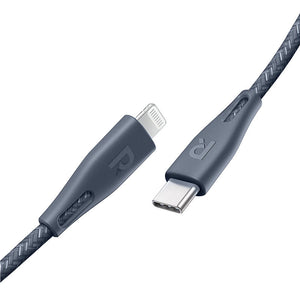 RAVPower Nylon Braided Type-C to Lightning Cable 1.2m - Grey (RP-CB1004GRY)