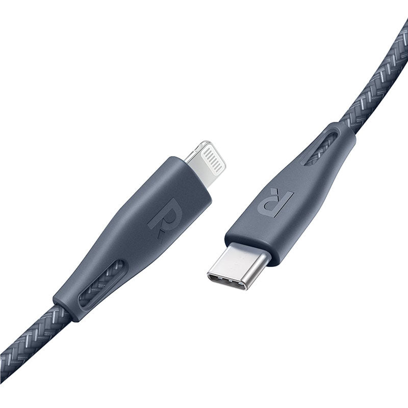 RAVPower Nylon Braided Type-C to Lightning Cable 0.3m - Grey (RP-CB1003GRY)