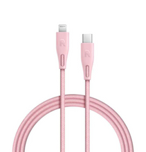 Load image into Gallery viewer, RAVPower Nylon Braided Type-C to Lightning Cable 2m - Pink (RP-CB1005PNK)