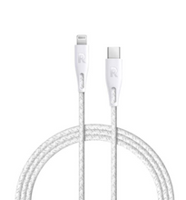 Load image into Gallery viewer, RAVPower Nylon Braided Type-C to Lightning Cable 2m - White (RP-CB1005WHI)
