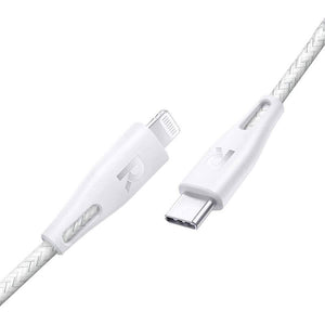 RAVPower Nylon Braided Type-C to Lightning Cable 0.3m - White (RP-CB1003WHI)