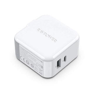RAVPower PD Pioneer 18W 2-Port USB Wall Charger – White (RP-PC110)