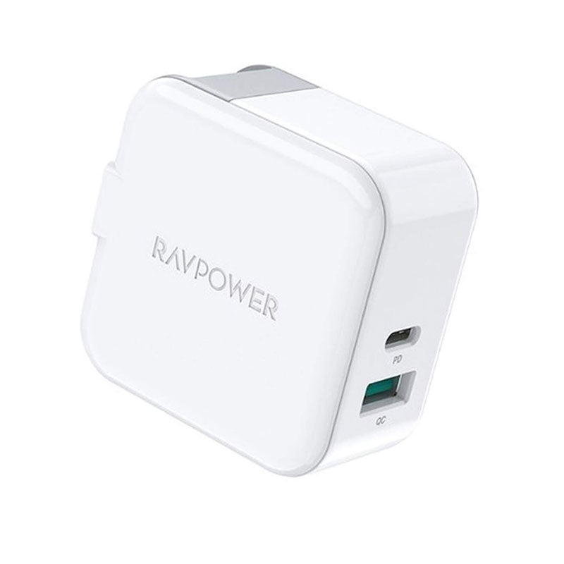 RAVPower PD Pioneer 18W 2-Port USB Wall Charger – White (RP-PC110)