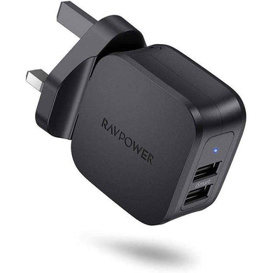 RAVPower Prime 17W 2-Port USB Wall Charger – Black (RP-PC121)