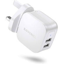 Load image into Gallery viewer, RAVPower Prime 17W 2-Port USB Wall Charger – White (RP-PC121)