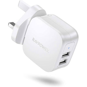 RAVPower Prime 17W 2-Port USB Wall Charger – White (RP-PC121)