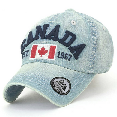 ILILILY Canada Light Blue Denim Cap