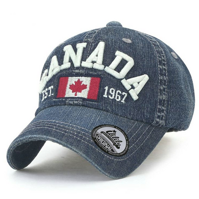 ILILILY Canada Dark Blue Denim Cap