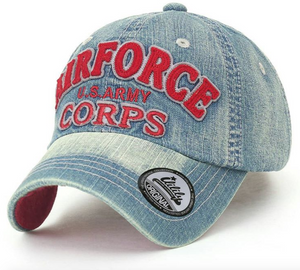 ILILILY 'Airforce Corps' Denim Cap