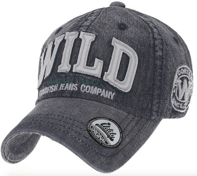 ILILILY 'Wild' Black Denim Cap