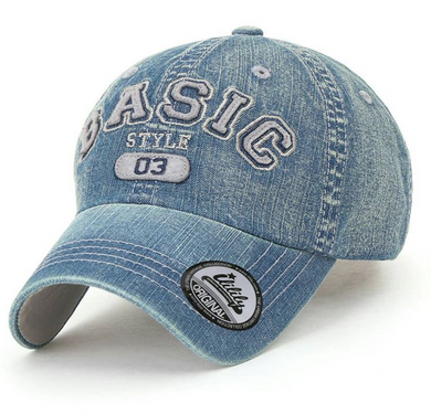 ILILILY 'Basic' Blue Denim Cap