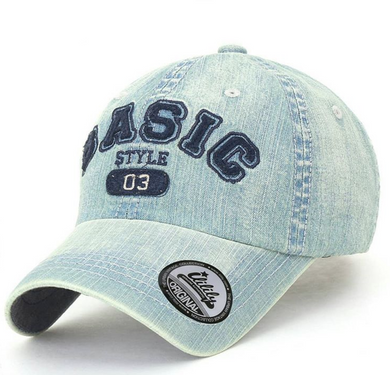 ILILILY 'Basic' Light Blue Denim Cap