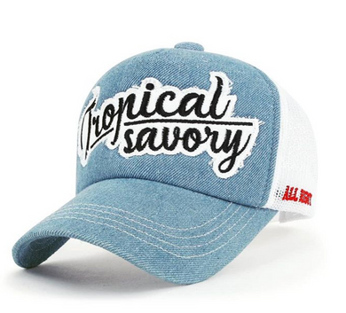 ILILILY Tropical Savory Light Denim Mesh Cap