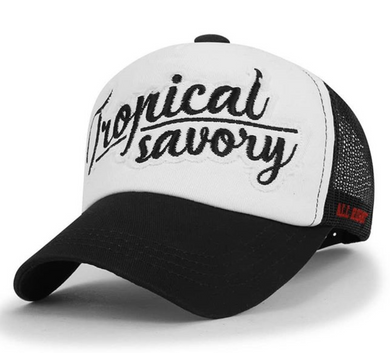 ILILILY Tropical Savory Black White Mesh Cap