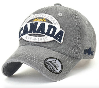 ILILILY 'Canada' Grey Denim Cap