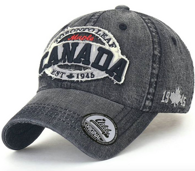 ILILILY 'Canada' Black Denim Cap