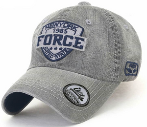 ILILILY 'NewYork Force' Grey Denim Cap