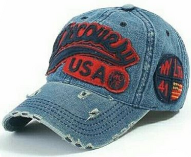 ILILILY 'Discovery USA' Denim Cap