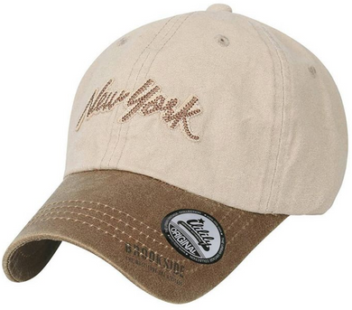 ILILILY 'NewYork' Faux Leather Beige Cap