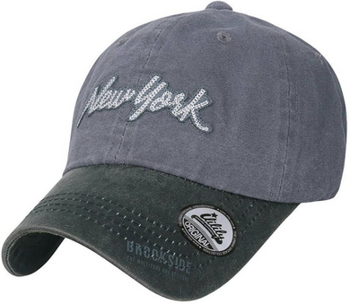 ILILILY 'NewYork' Faux Leather Grey Cap