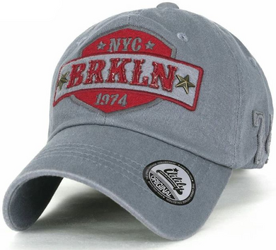 ILILILY 'BRKLN' Light Grey Cap