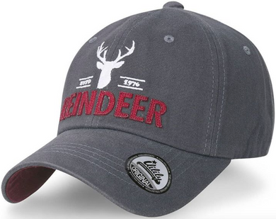 ILILILY 'REINDEER' Grey Cap